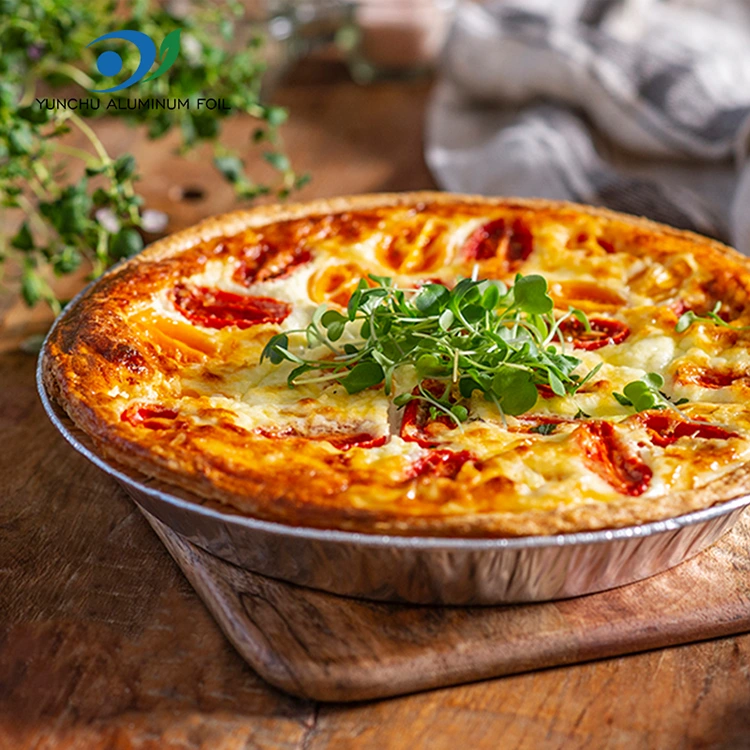 10 ίντσες πίτσα και ασημένια δοχεία αλουμινίου αλουμινίου