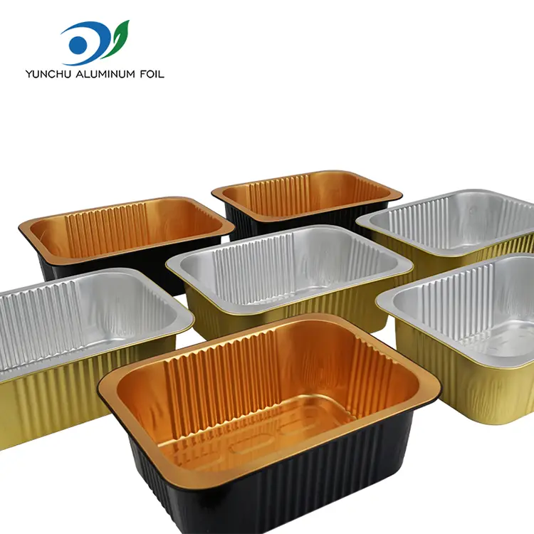 Μίας χρήσης σφραγίδες τετραγωνικά δοχεία αλουμινίου αλουμινίου