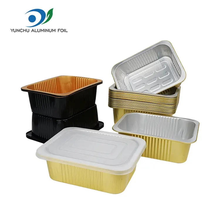 Μίας χρήσης σφραγίδες τετραγωνικά δοχεία αλουμινίου αλουμινίου