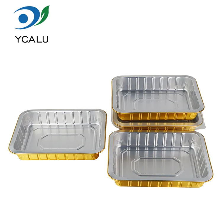 Δοχεία μιας χρήσης Catering Golden Rectangle Foil Aluminum