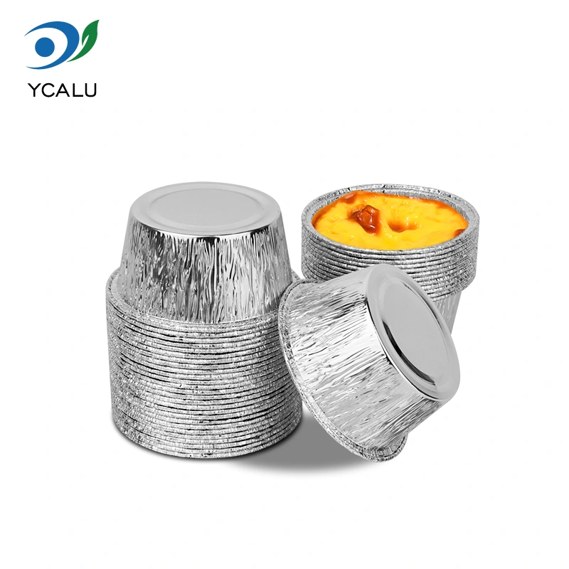 Στρογγυλή θήκη για κέικ μιας χρήσης Ασημένια δοχεία με φύλλο αλουμινίου Στρογγυλή θήκη για κέικ μιας χρήσης Ασημένια δοχεία με φύλλο αλουμινίου