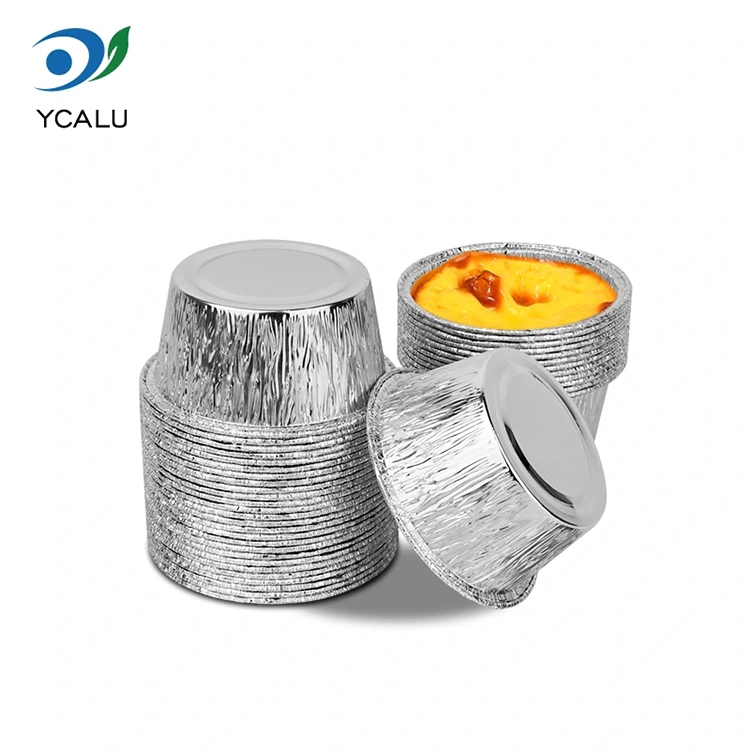 Στρογγυλή θήκη για κέικ μιας χρήσης Ασημένια δοχεία με φύλλο αλουμινίου Στρογγυλή θήκη για κέικ μιας χρήσης Ασημένια δοχεία με φύλλο αλουμινίου
