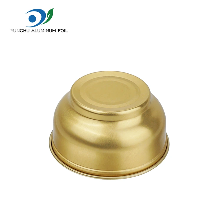 Μίας χρήσης γύρω από μικρά χρυσά δοχεία αλουμινίου αλουμινίου