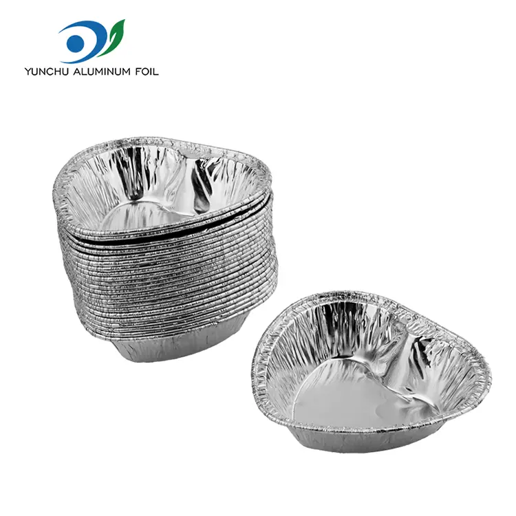 Καρδιάς σχήματος κέικ φριτέρ Ασημί αλουμίνιο αλουμινόχαρτο