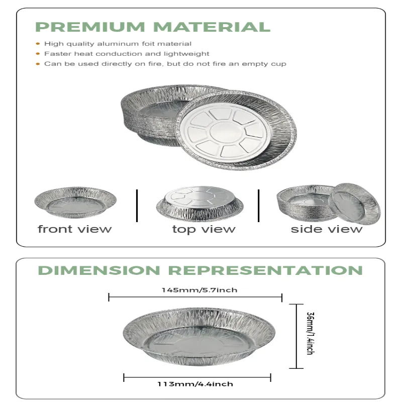 Disposable Silver Aluminum Foil Containers for Baking