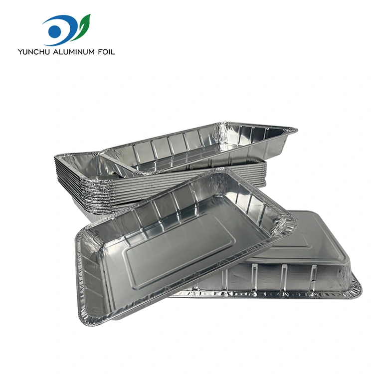 Μεγάλη ψάρια ψαριών ψαριών ασημένια δοχεία αλουμινίου αλουμινίου