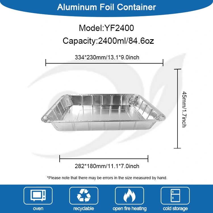Μεγάλη ψάρια ψαριών ψαριών ασημένια δοχεία αλουμινίου αλουμινίου