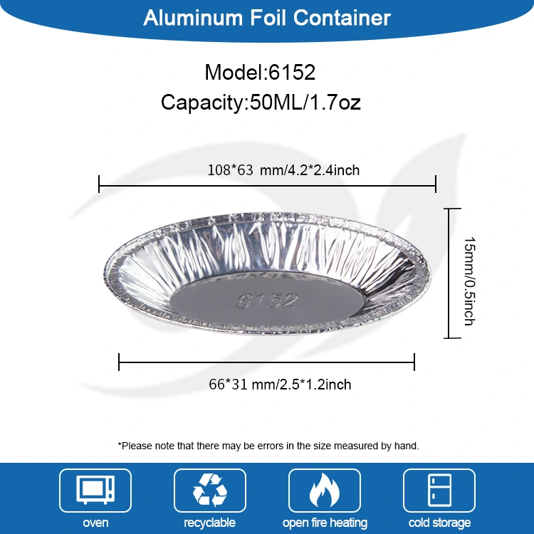 Ωοειδή αυγό Tart ασημένιο αλουμινόχαρτο αλουμινίου