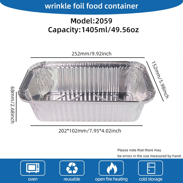 Ορθογώνια φριτέζα που συσκευάζει ασημένια δοχεία αλουμινίου αλουμινίου