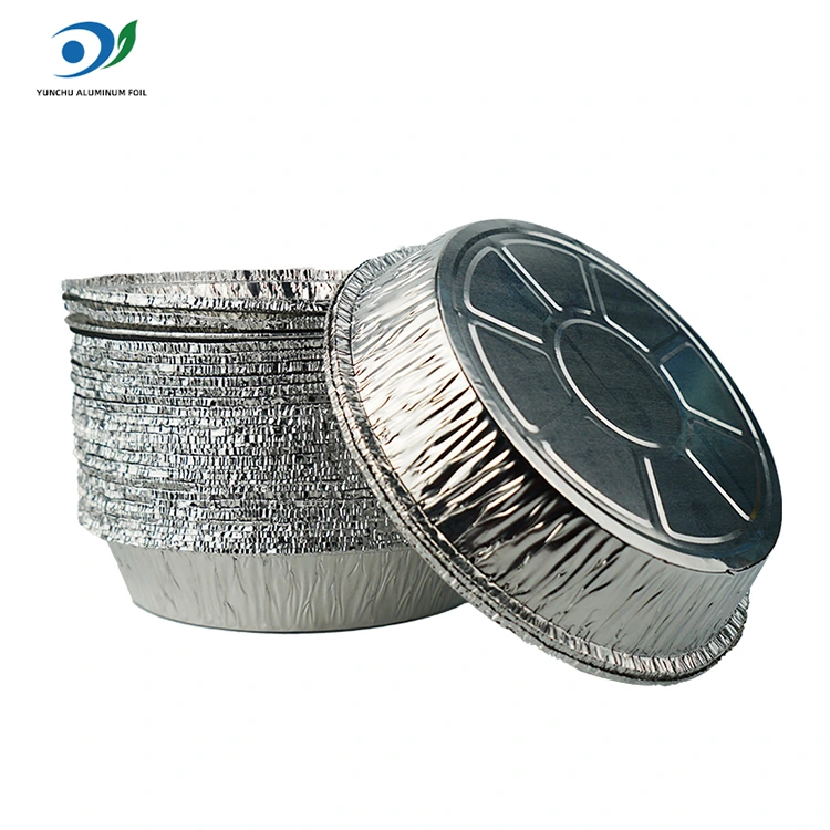 Στρογγυλή φριτέζα ζεστό δοχείο ασημένιο αλουμίνιο αλουμινίου δοχείο τροφίμων