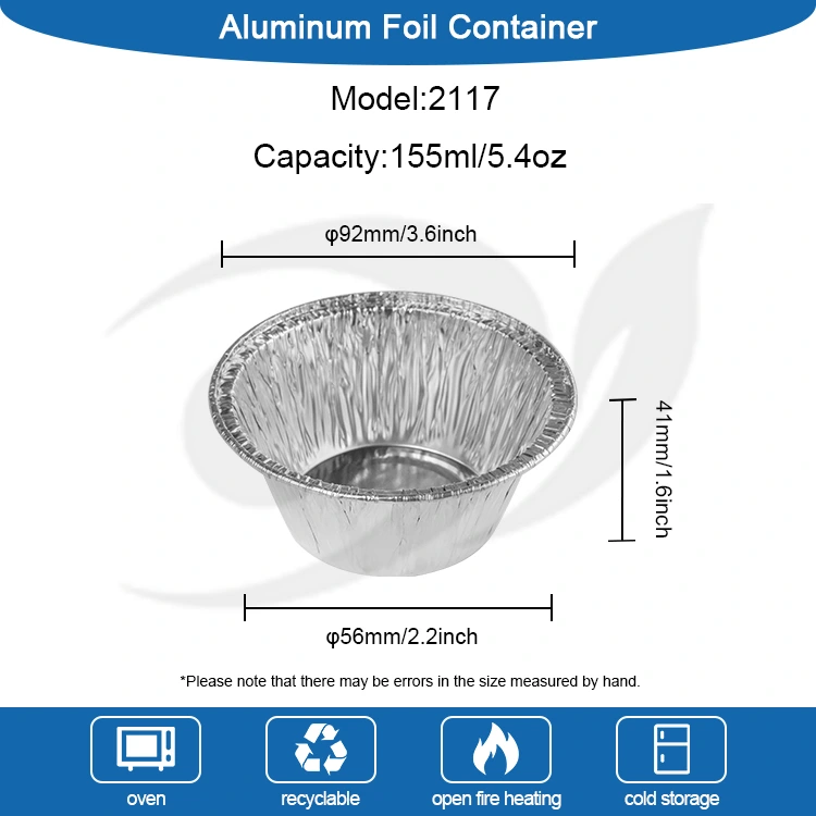 Στρογγυλό κέικ ψησίματος ασημένιο αλουμίνιο αλουμινόχαρτο δοχείο τροφίμων