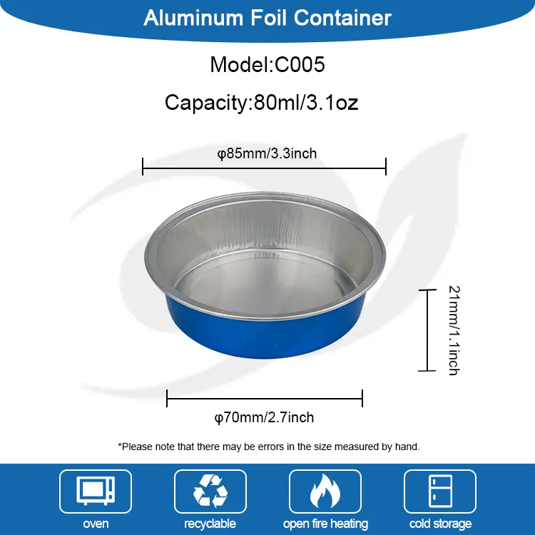 Στρογγυλό κέικ ψησίματος Smoothwall αλουμινίου αλουμινίου