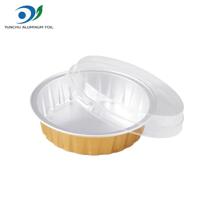 Στρογγυλό χρυσό δοχείο αλουμινίου αλουμινίου