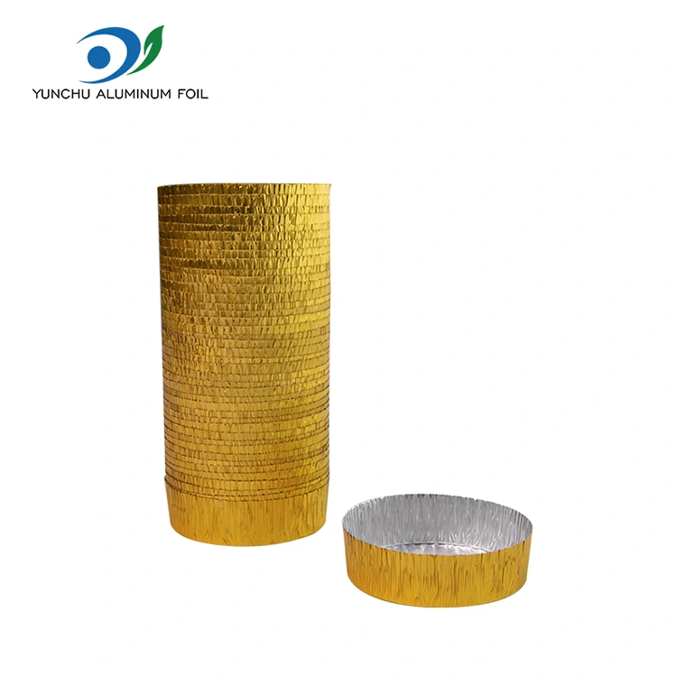 Στρογγυλό μικρό ψήσιμο ασημί αλουμινίου αλουμινίου δοχείο τροφίμων Στρογγυλό μικρό ψήσιμο ασημί αλουμινίου αλουμινίου δοχείο τροφίμων