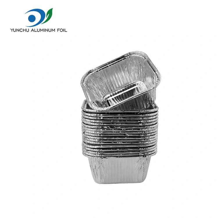 Τετράγωνο ψησίμα φριτέρ ασημένια δοχεία αλουμινίου αλουμινίου