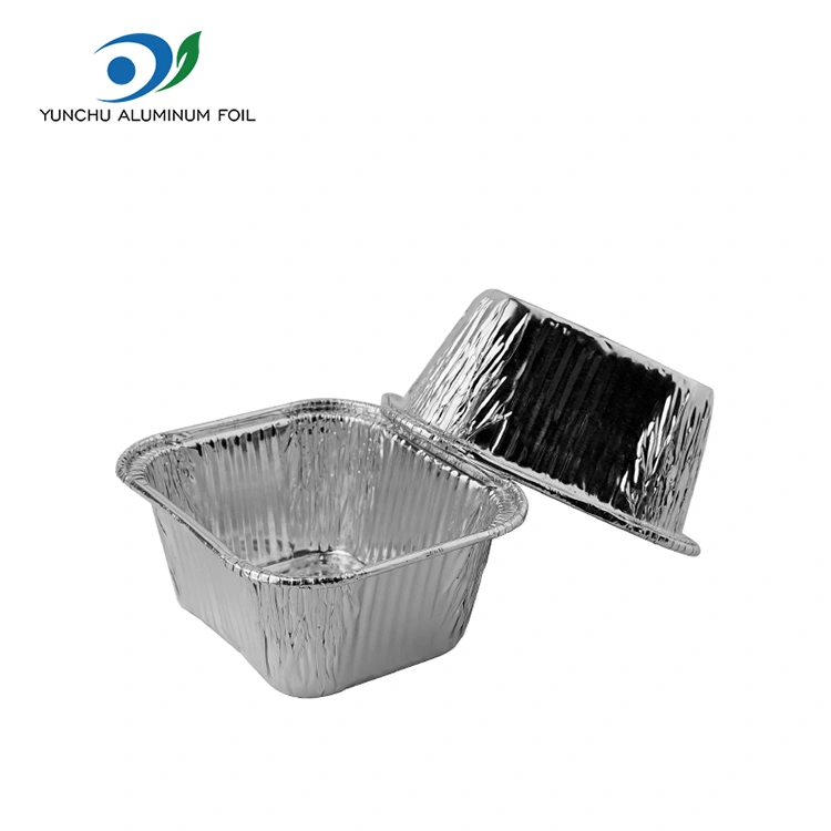 Τετράγωνο ψησίμα φριτέρ ασημένια δοχεία αλουμινίου αλουμινίου