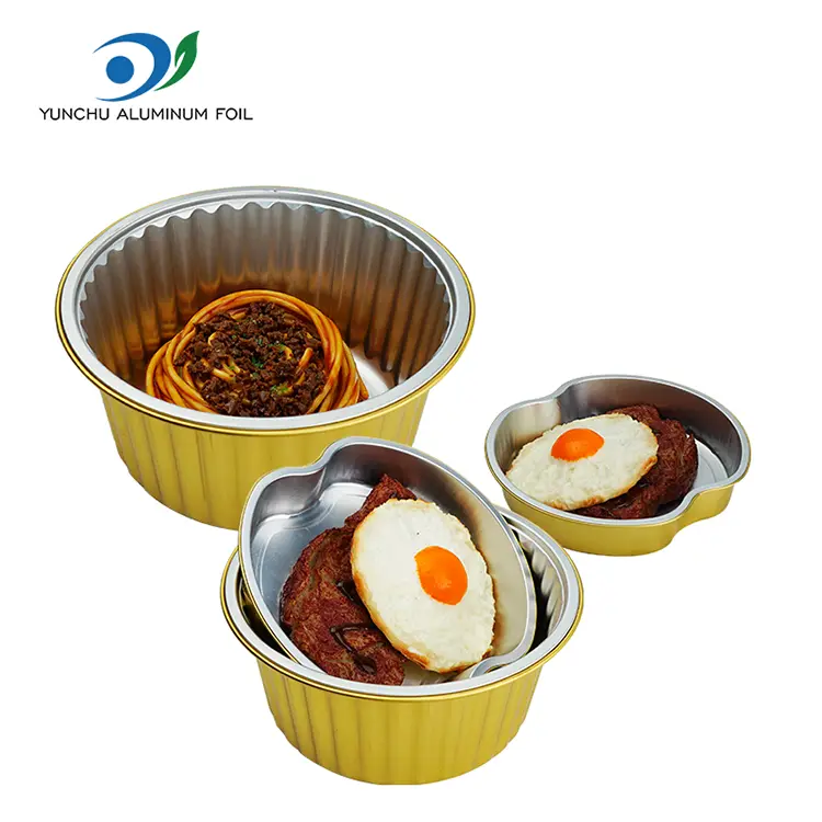 Takeaway Dining Golden Round αλουμινίου αλουμινίου